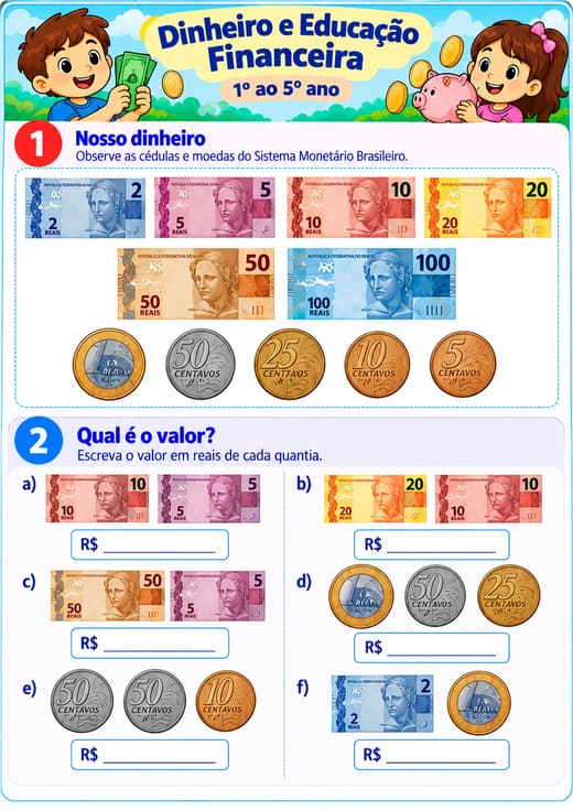 Prévia: Dinheiro e Educação Financeira — Nosso dinheiro