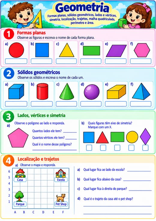 Prévia: Geometria — Formas, sólidos e localização