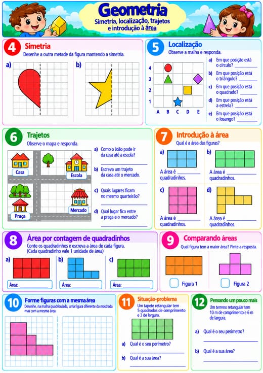Prévia: Geometria — Simetria, trajetos e introdução à área